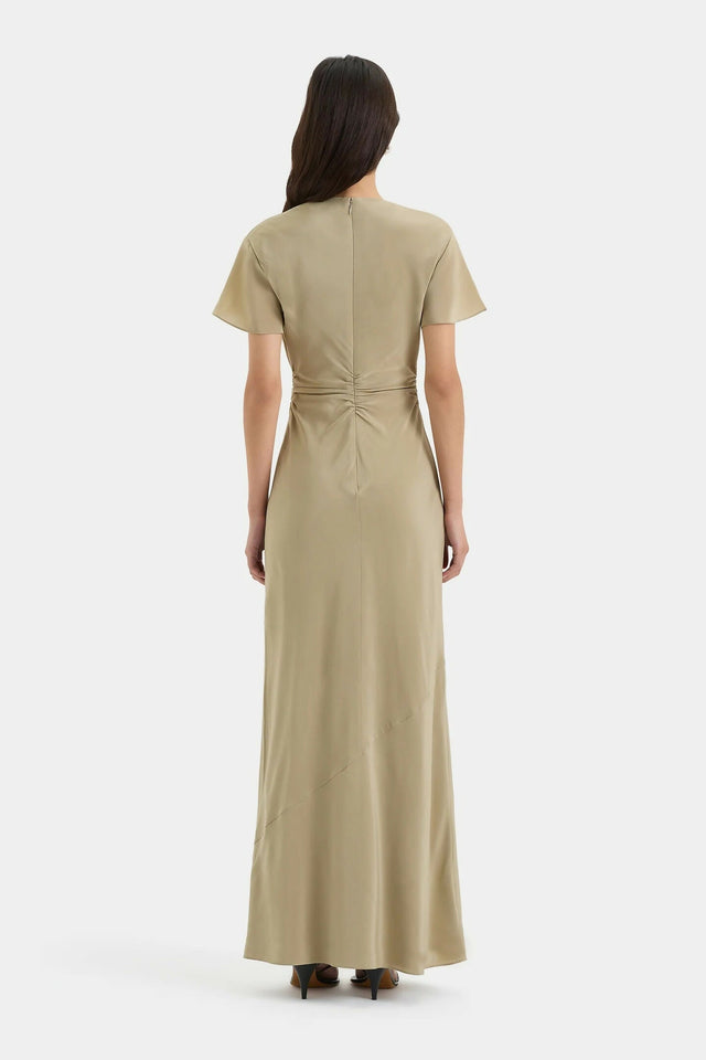Sir the Label Seameadow Bias Dress Olive Size 8 & 10 - Dresses