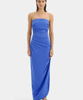 Sir The Label Sol Strapless Dress Blue Size 10 - 10 / Blue - Dresses