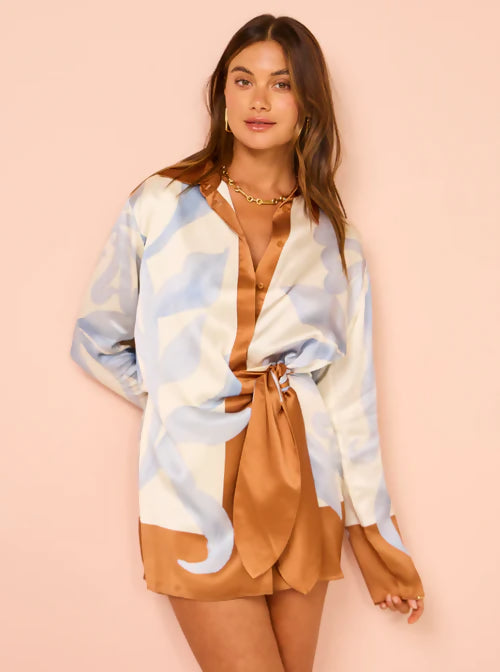 Sir The Label Sorrento Shirt Dress - 8 / Multi - Dresses