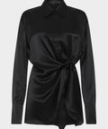 Sir The Label Sorrento Shirt Dress and Pant Set in Black - Outfit Sets