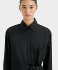 Sir The Label Sorrento Shirt Dress in Black - 6 / Black - Dresses