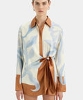 Sir The Label Sorrento Shirt Dress Sciarpa Print - 6 / Multi - Dresses