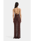 Sir the Label Toni Halter Dress in Chocolate Dot Size 2 / AU 10