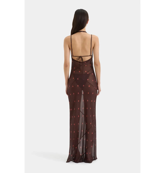 Sir the Label Toni Halter Dress in Chocolate Dot Size 2 / AU 10 | Passion For Fashion Sir the Label Toni Halter Dress in Chocolate Dot Size 2 / AU 10 | Passion For Fashion