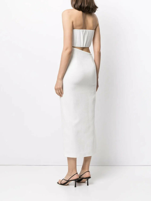 Sir The Label Yves Midi Dress - 8 / White - Dresses