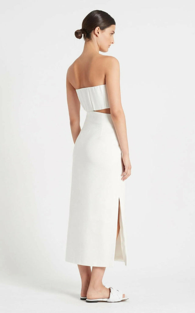 Sir The Label Yves Midi Dress - 8 / White - Dresses