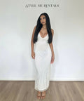 SLA the Label Gigi Diamanté Midi Dress White - Dresses