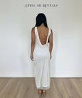 SLA the Label Gigi Diamanté Midi Dress White - Dresses