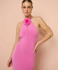 Sofia The Label Wildflower Halter Gown In Pink Size 8 - 8 / Pink - Dresses
