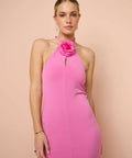 Sofia The Label Wildflower Halter Gown In Pink Size 8 - 8 / Pink - Dresses
