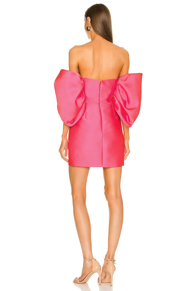 Solace London Elina Mini Dress in Ultra Pink - 8 / Pink - Dresses