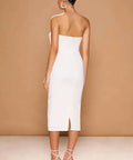 Sonya Moda Flower Petal Midi Dress Rosa/White Peluche Size 10 - 10 / Multi - Dresses