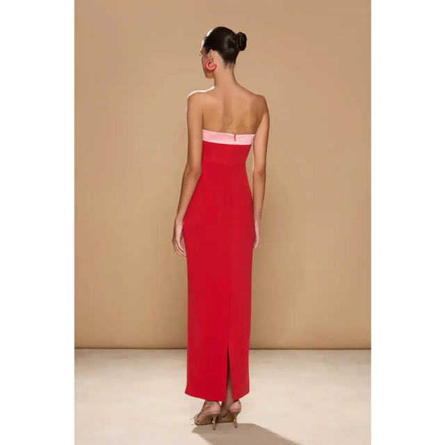 Sonya Moda Ivrea Ribbon Maxi Dress Lola Red - Dresses