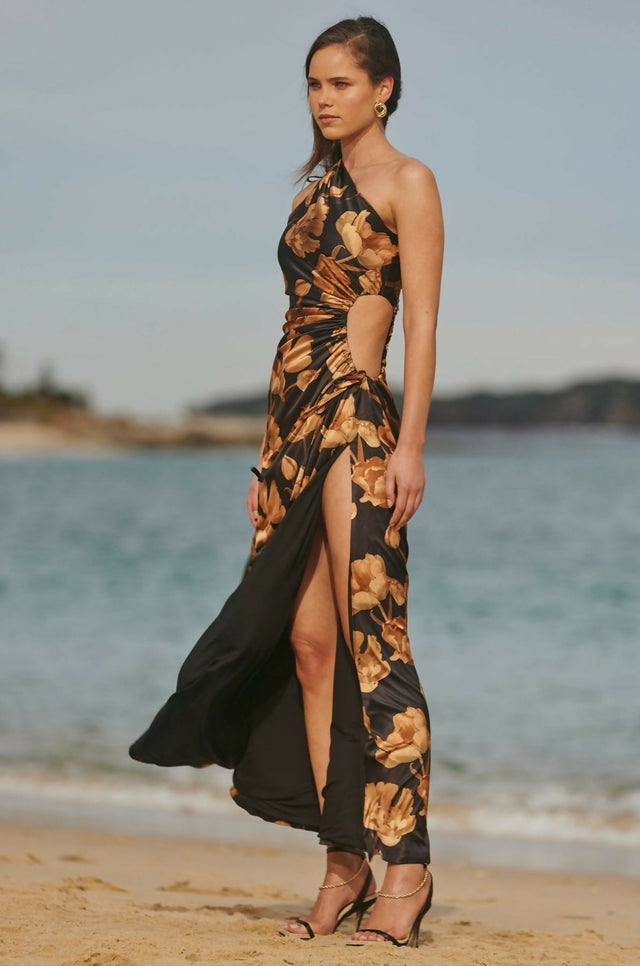 Sonya Moda Nour Marbella Maxi Brown Size AU 6 - 6 / Brown - Dresses