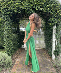 Sonya Moda Nour Maxi Dress in Forest Green Shimmer - Dresses