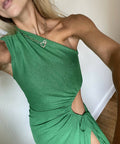 Sonya Moda Nour Maxi Dress in Forest Green Shimmer - Dresses