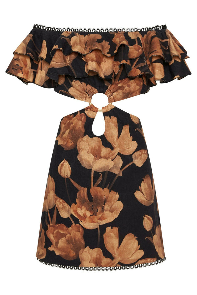 Sonya Moda Valentina Ruffles Dress - 6 / Floral - Dresses