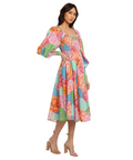 Spell Freda Shirred Midi Dress Lolly Size XS / AU 6 - 6 / Multi - Dresses