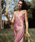 Steele Eadie Dress in Pink Check - 8 / Multi - Dresses