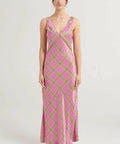 Steele Eadie Dress in Pink Check - 8 / Multi - Dresses