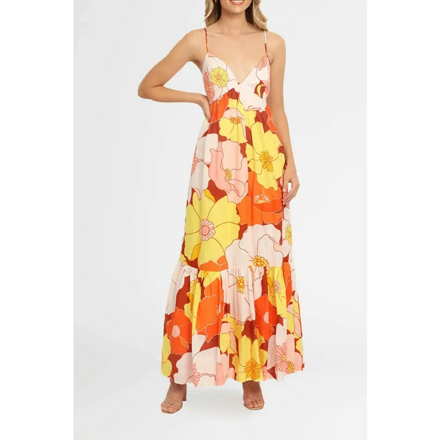 Steele Farida Dress Flower Power Print Size AU 10 - 10 / Floral - Dresses