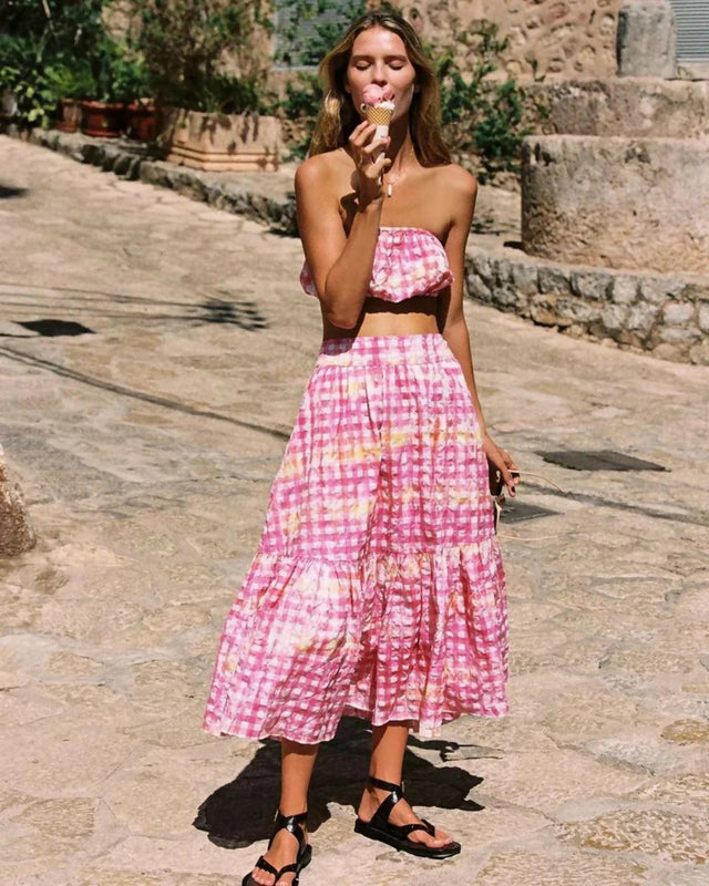 Steele Malibu Sans Set in Hypno Gingham - 10 / Multi - Outfit Sets
