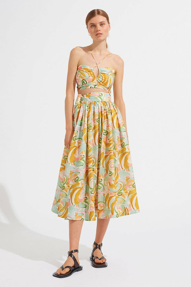 Steele Peta Allegro Midi Skirt & Crop Set Size 8 10 - 8 / Floral - Dresses