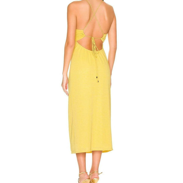 Suboo Asha Splice Slip Dress - 8 / Yellow - Dresses