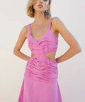 Suboo Aster Cutout Maxi Dress in Pink / Fuchsia - 6 / Pink - Dresses