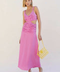Suboo Aster Cutout Maxi Dress in Pink / Fuchsia - 6 / Pink - Dresses