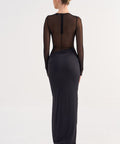 Suboo Auguste Long Sleeve Mesh Jersey Maxi-Black - Dresses