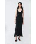 Suboo Dali Diamante Plunge Neck Maxi Dress - 8 / Black - Dresses