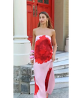 Suboo - Emilia Bustier Maxi Dress - Pink Floral - 10 / Pink - Dresses