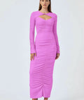 Suboo Ivy Rouched Dress in Fuchsia Size 8 10 - Dresses