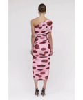 Suboo Luca Mesh One Shoulder Midi - 12 / Floral - Dresses
