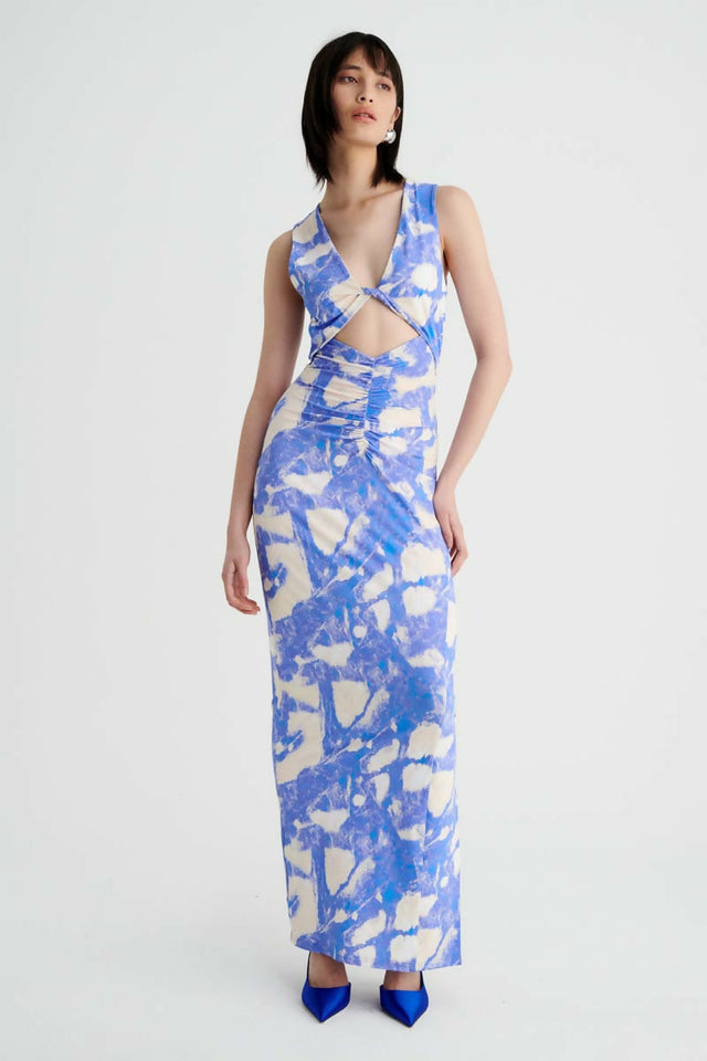 Suboo Marble Sleeveless Reversible Twist Front Maxi Dress Size 8 - 8 / Multi - Dresses
