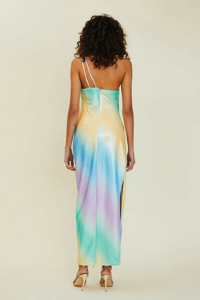 Suboo Ombre One Shoulder Split Maxi Size 8 - 8 / Multi - Dresses