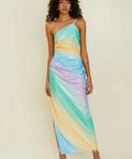 Suboo Ombre One Shoulder Split Maxi Size 8 - 8 / Multi - Dresses