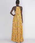 Sunset Lover Tiled Hanson Palm Full Length Dress - 8 / Print - Dresses