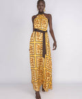 Sunset Lover Tiled Hanson Palm Full Length Dress - 8 / Print - Dresses