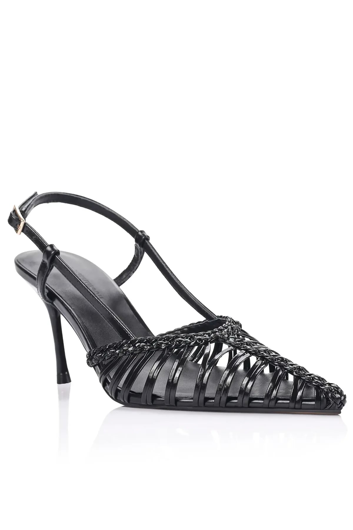 Lana Wilkinson Myrtle Pump Black Braided Leather – view 3