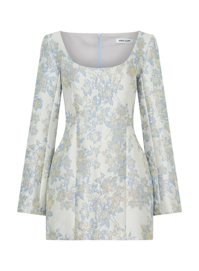 Anna Quan Margot Dress in Water Lillies Blue