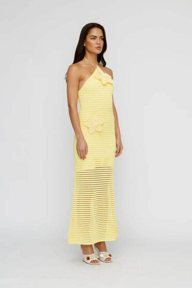 The Wolf Gang Sevilla Maxi Dress Lemon