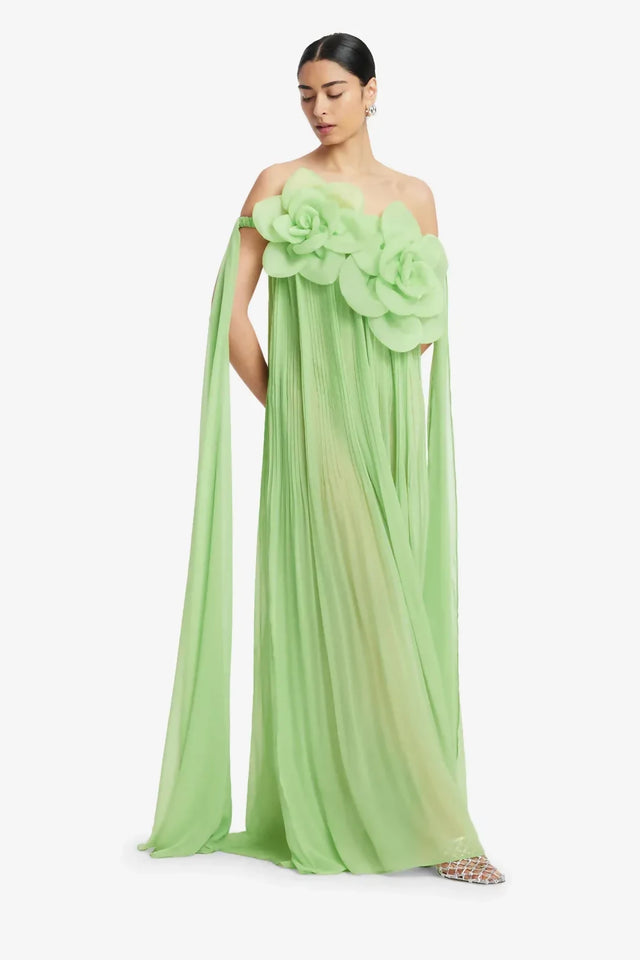 Leo Lin Jaclyn Draped Floor Length Dress