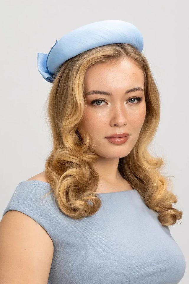 Morgan & Taylor Samara Pillbox Hat - Blue