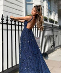 The Dress Vault Evening Boutique Dress Blue - 8 / Blue - Dresses