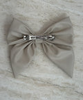 The Luxe Closet Australia Nude Leather Bow - Gray - Accessories