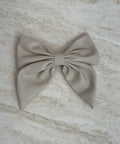 The Luxe Closet Australia Nude Leather Bow - Gray - Accessories