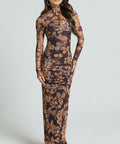 Vivian_Midi_Dress_-_High_Neck_Long_Sleeve_Mesh_Dress_in_Amber_Bloom_Print