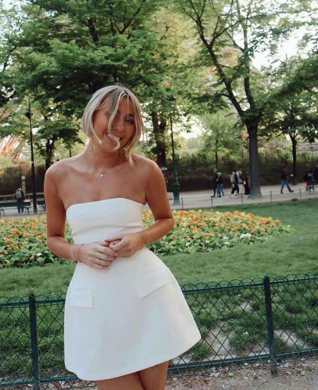 The Ultimate Muse Strapless Dress Odd Muse White - 8 / White - Dresses